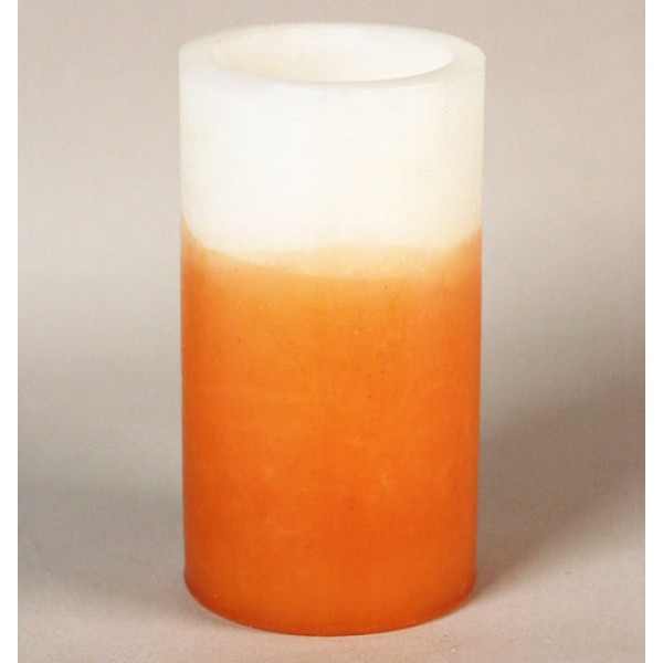 Q Candles colors orange half 600x600 1 Qcandles Hollow Candles Wax Luminaries Colors Design 4 wide round,wax candle,wholesale candles,bulk candles,bulk pillar candles