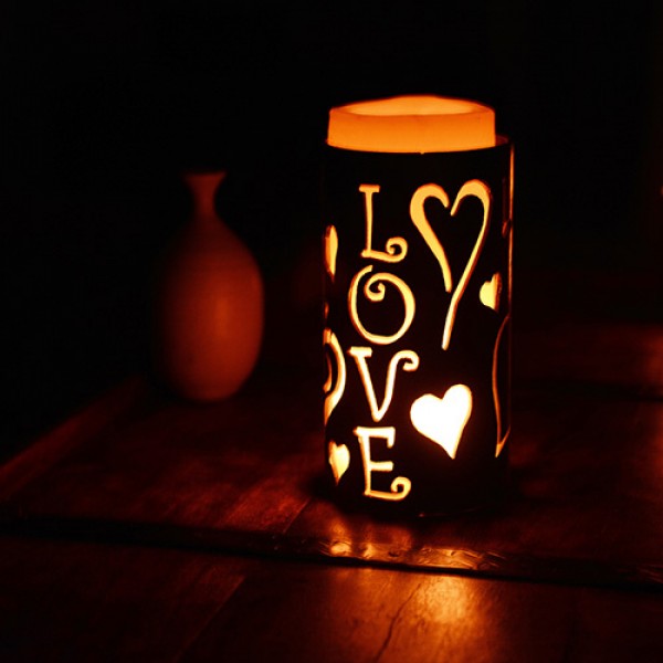 Q Candles iron candle holders design 15 Qcandles metal candle holders heart love