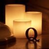 Rechargeable Candle System, Commercial Grade Nexis Led up to 36k hours Battery Lifespan 2.5" or 3" Diameter Round (Wax Luminaries Included)