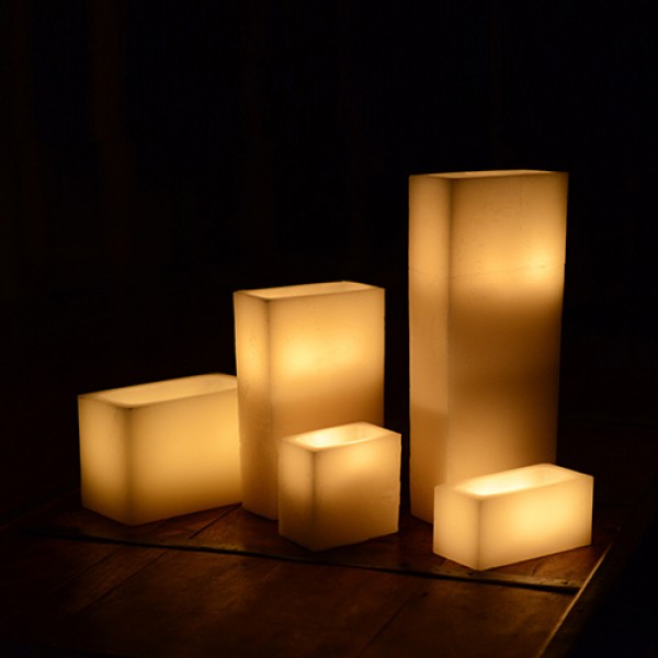 Q Candles rectangle flameless led 18 600x600 1 Qcandles Flameless LED Luminaries,Timer or Remote Control options,Flameless led Candles battery operated 5.5 by 2.5 Wide by 3 4 and 5.5 Tall,candles,bulk candles