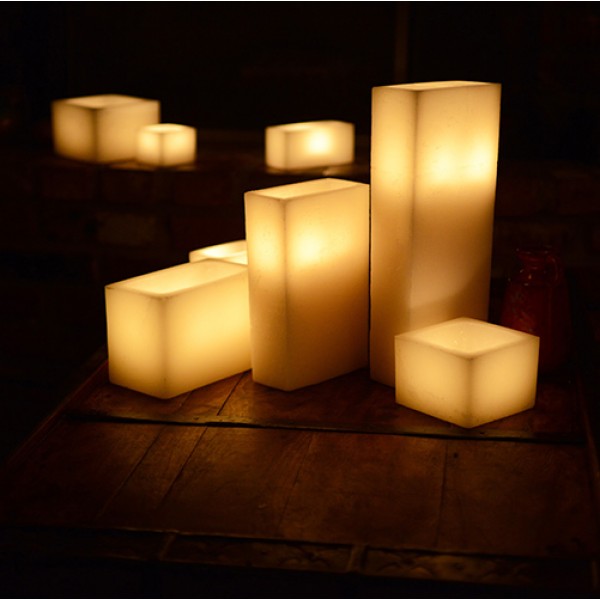 Q Candles rectangle flameless led 40 600x600 1 Qcandles Flameless LED Luminaries,Timer or Remote Control options,Flameless LED Luminaries 6 by 3,wholesale candle supplies,candles