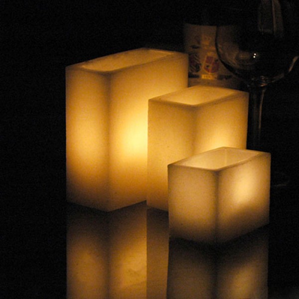 Q Candles rectangle hurricane hollow candles wax luminaries 6 Qcandles Electric Low Volt Wired LED 12 to 96 Candles System 2.5 5.5 Rectangle,electric candles,electric candle,luminary candles,flameless candle