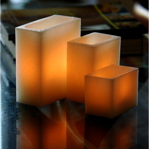 Q Candles rectangle hurricane hollow candles wax luminaries 9 Qcandles Flameless LED Luminaries,Timer or Remote Control options,Flameless led Candles battery operated 5.5 by 2.5 Wide by 3 4 and 5.5 Tall,candles,bulk candles